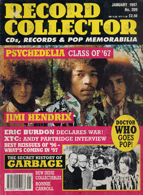 HENDRIX-- JIMI - &#39;Record Collector&#39; January 1997 - Jimi Hendrix On Front Cover - 1