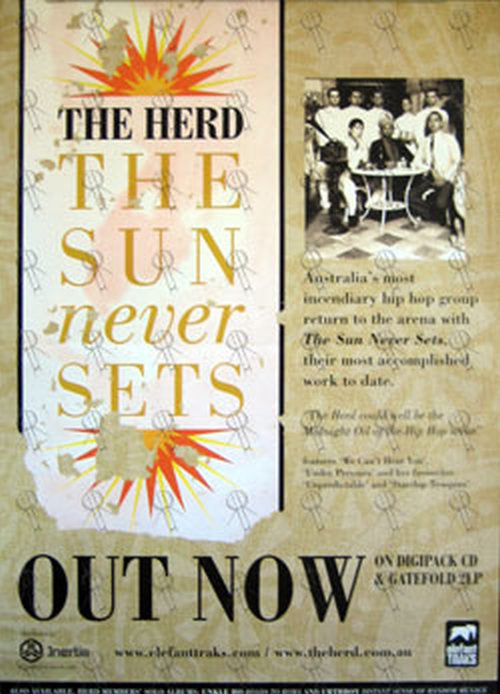 HERD-- THE - &#39;The Sun Never Sets&#39; Album Poster - 1
