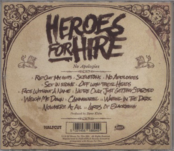 HEROES FOR HIRE - No Apologies - 2