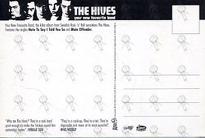 HIVES-- THE - 'Your New Favourite Band' Album Promo Postcard - 2