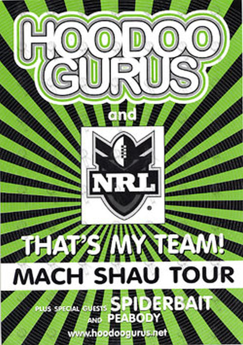 HOODOO GURUS - &#39;Mach Shau&#39; Australian Tour Flyer - 1