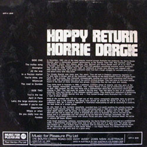 HORRIE DARGIE - Happy Return - 2