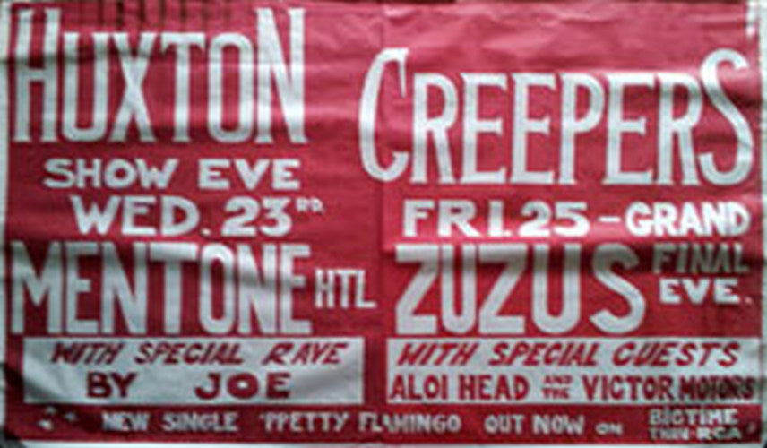 HUXTON CREEPERS - Victorian Tour - Wed 23 & Fri 25 September
