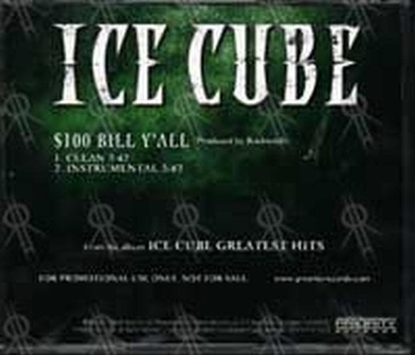 ICE CUBE - $100 Bill Y&#39;all - 2