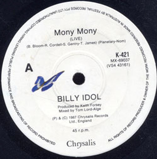 IDOL-- BILLY - Mony Mony / Shakin&#39; All Over - 2