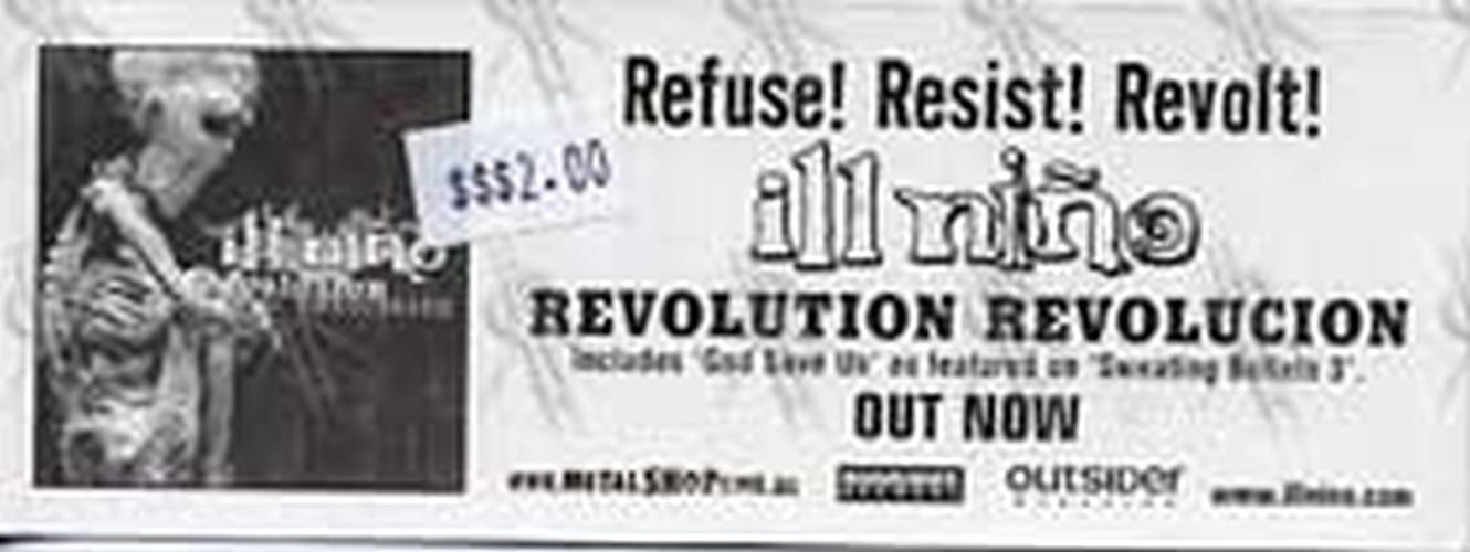 ILL NINO - 'Revolution Revolucion' Album Sticker - 2
