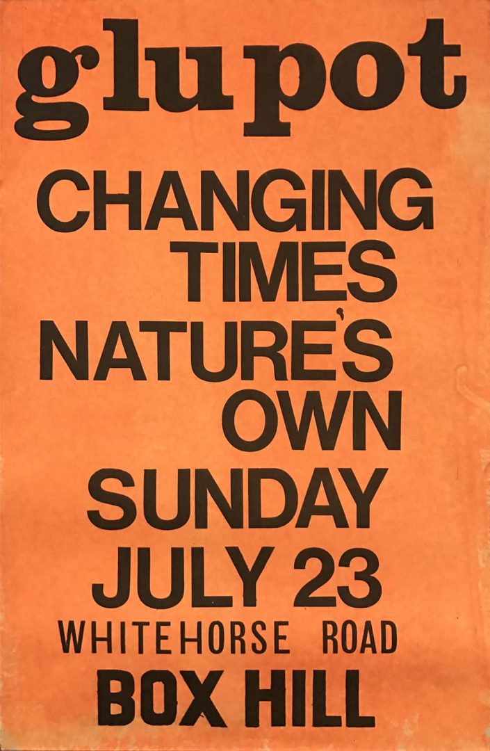 Glu Pot, Box Hill Town Hall, Melbourne, 23rd July 1967 Show Poster