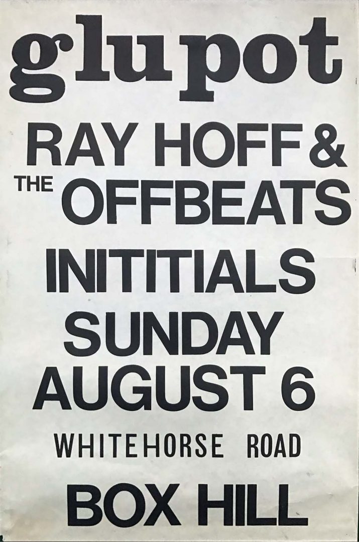 Glu Pot, Box Hill Town Hall, Melbourne, 6th August 1967 White Show Poster