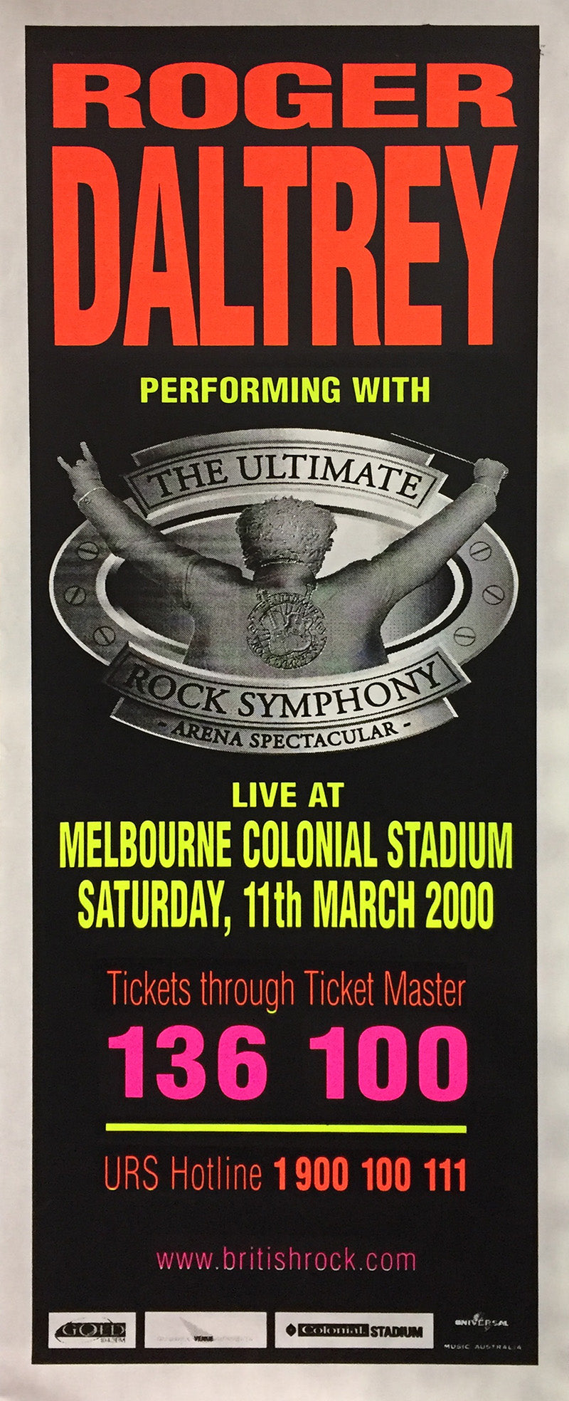 Roger Daltrey Ultimate Rock Symphony Pole Poster