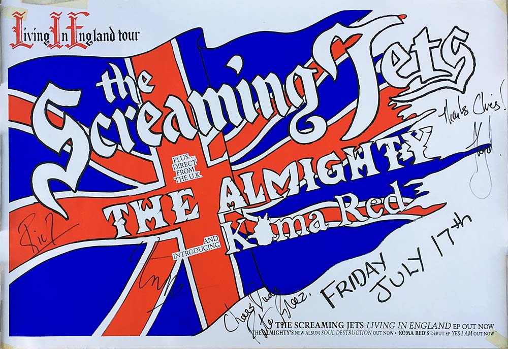 Living In England&#39; Tour / Friday 17th July Gig Poster