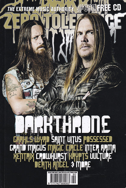 Zero Tolerance - June 2019 - Dark Throne On Cover