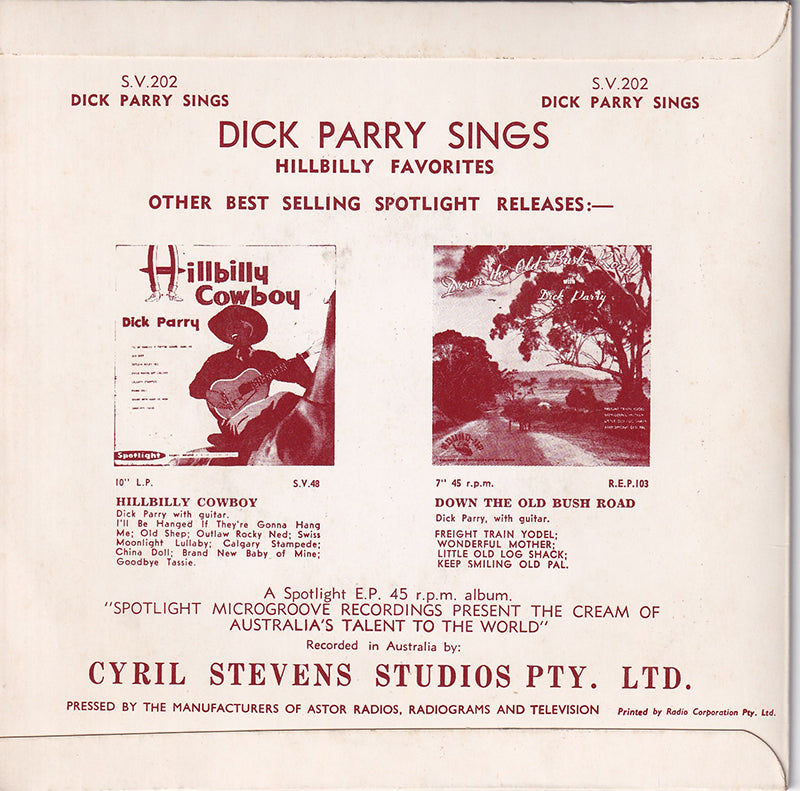 Dick Parry Sings Hillbilly Favorites Volume 2