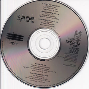 SADE YOUR LOVE IS KING SMOOTH OPERATOR SWEETEST TABOO 3 TRACK EP rare 3' CD