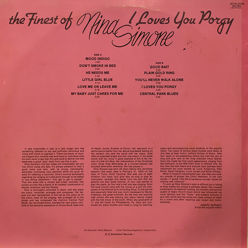 The Finest Of Nina Simone - I Loves You Porgy