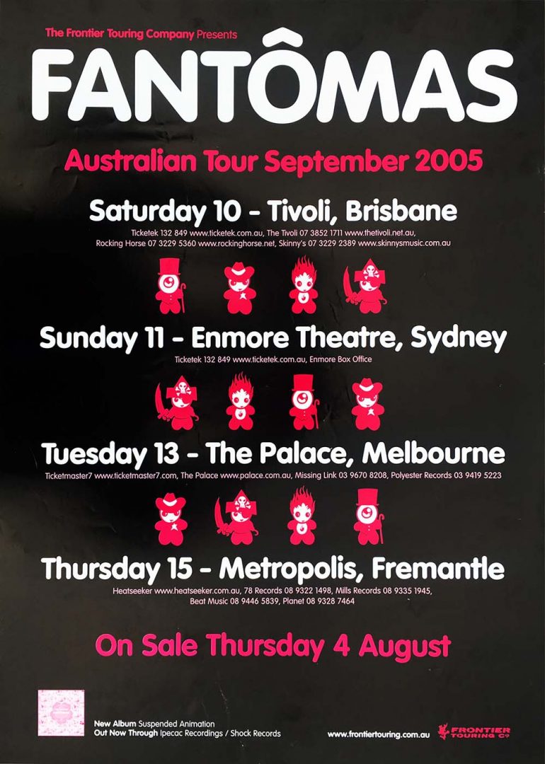 Suspended Animation 2005 Australian Tour Promo Poster