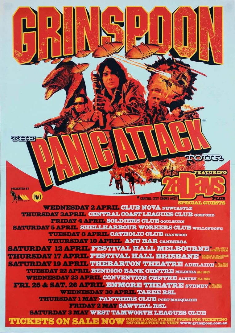 Panic Attack 2003 Australian Tour Poster
