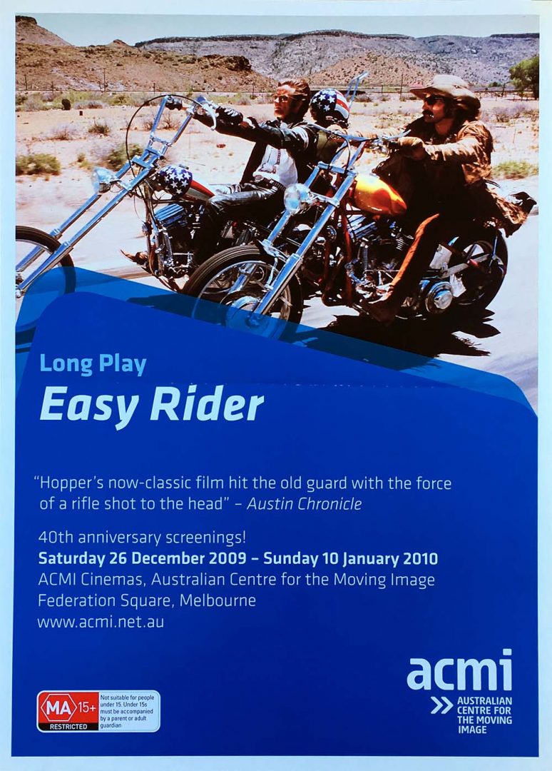 Easy Rider ACMI Melbourne Screening Poster