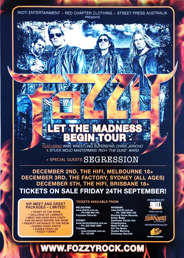 2010 Let The Madness Begin Australian Tour Poster