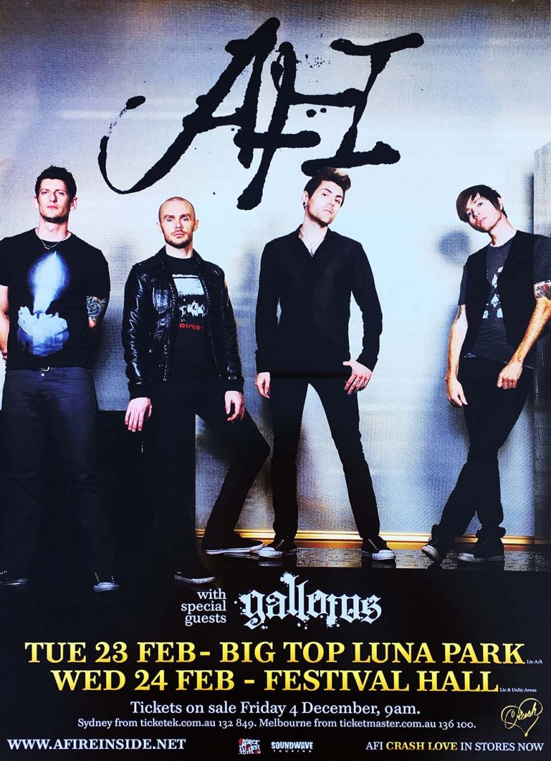 2010 Australian Soundwave Sideshows Tour Poster