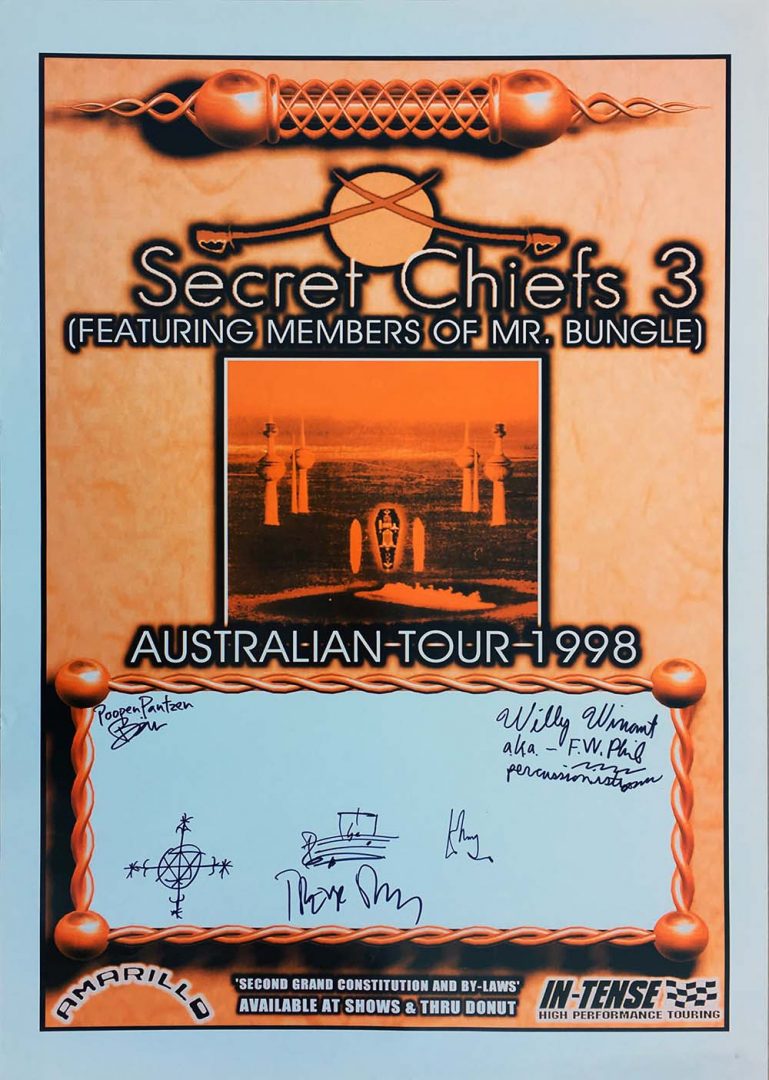 Australia 1998 Tour Promo Poster