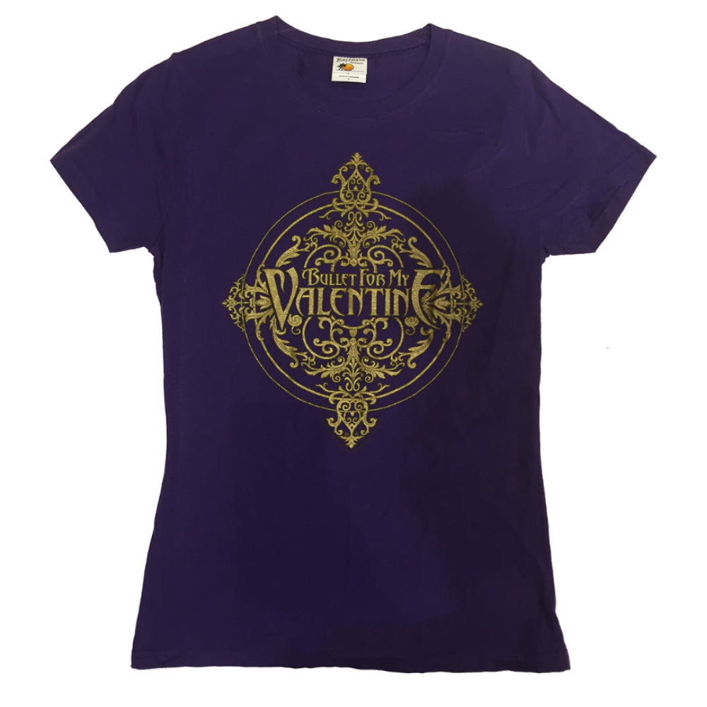 Gold Logo Purple Girls T-Shirt