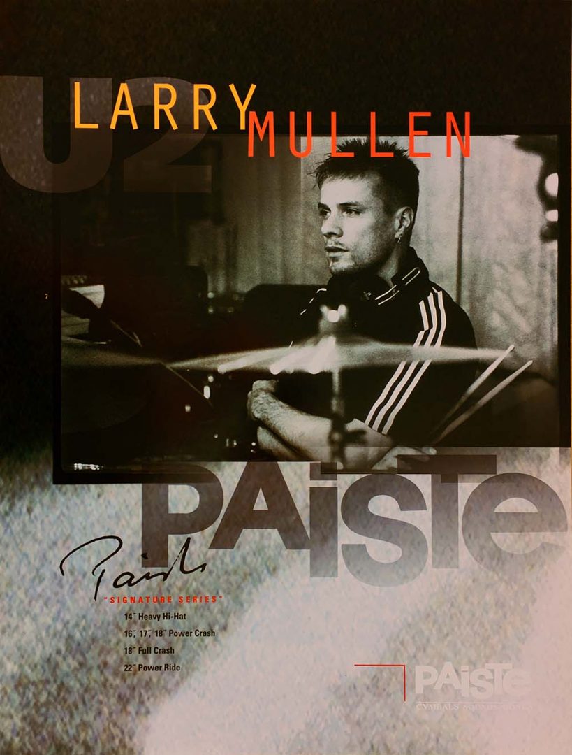 Larry Mullen Jr. Paiste Cymbals Promo Poster