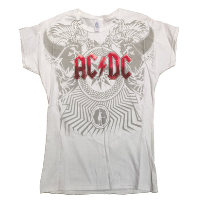 'Black Ice' Ladies White T-Shirt