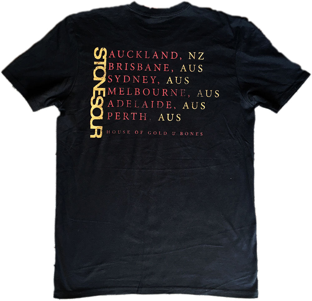 House Of Gold And Bones 2013 NZ &amp;amp; Australian Tour Black T-Shirt