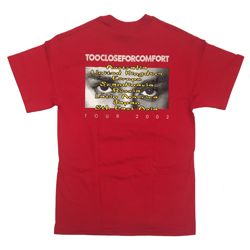 Too Close For Comfort&#39; 2002 Oz Tour Red T-Shirt