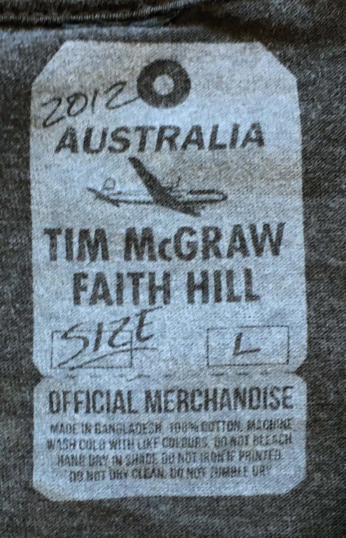 Dark Grey 2012 Australian Tour T-Shirt