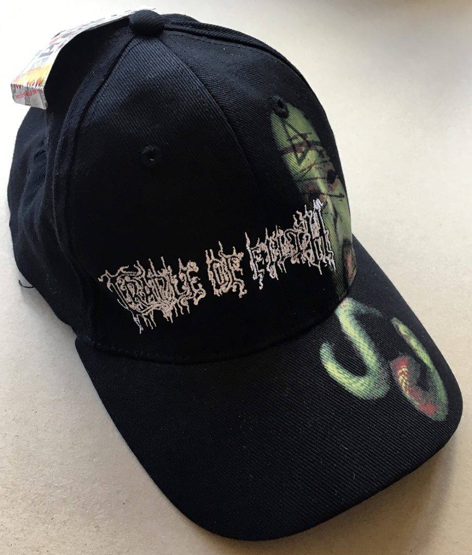 Black Embroidered Logo Cap