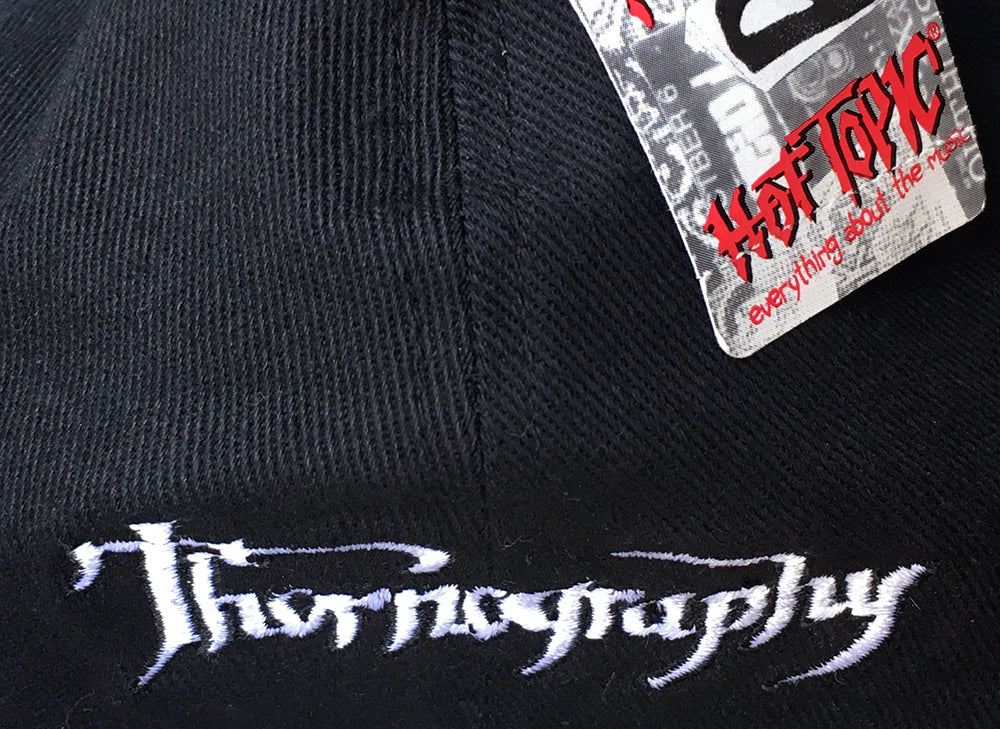 Black Embroidered Logo Cap