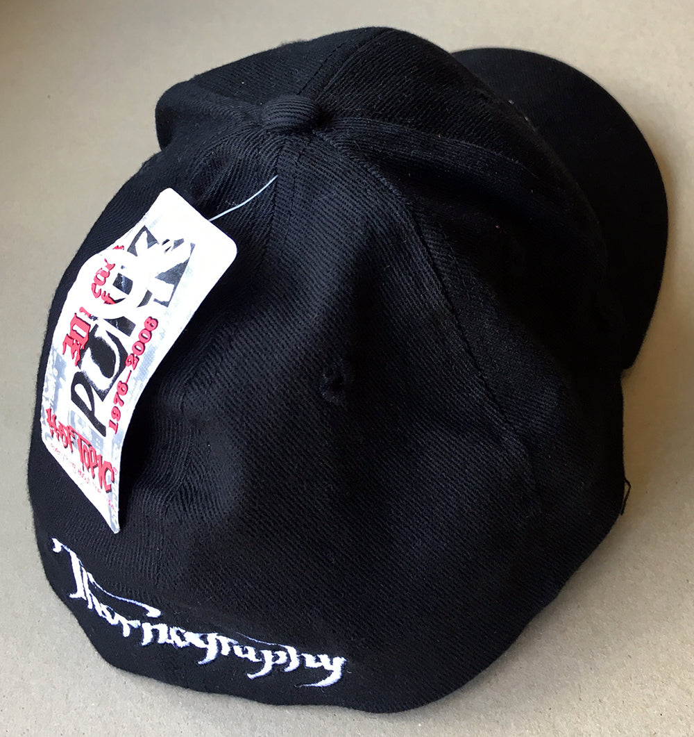 Black Embroidered Logo Cap