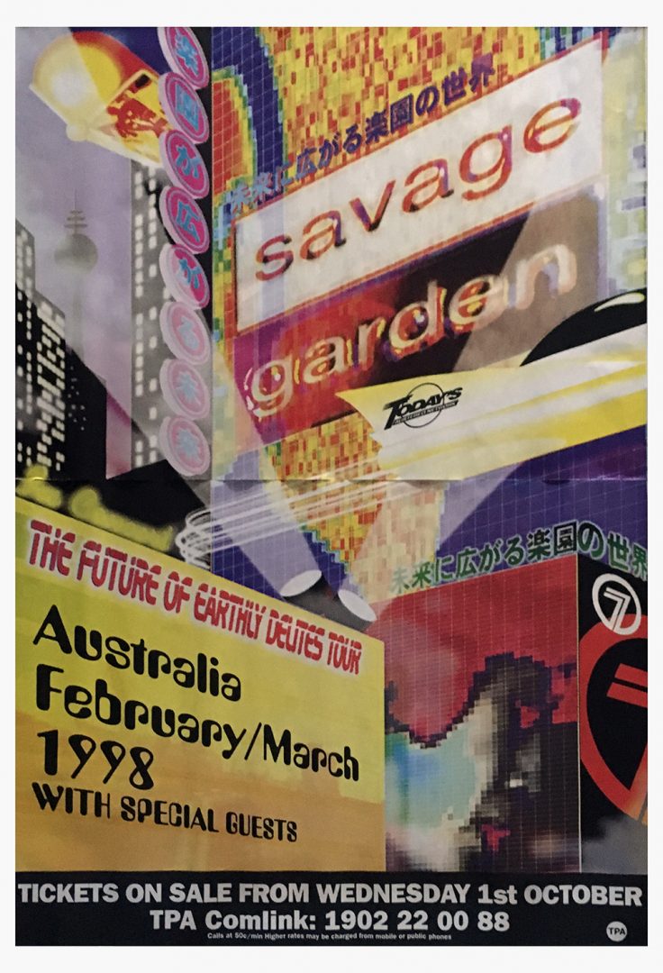 The Future Of Earthly Delites 1998 Australian Tour Poster