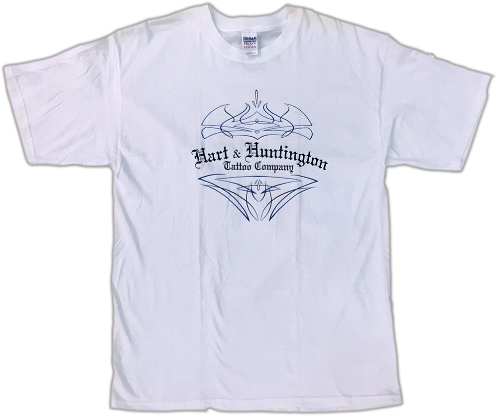 Pinstripe White Design Logo T-Shirt