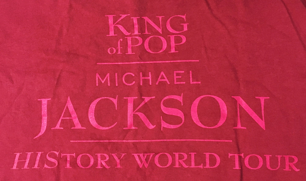 HIStory World Tour 1996 Australia MJ Logo Maroon T-Shirt