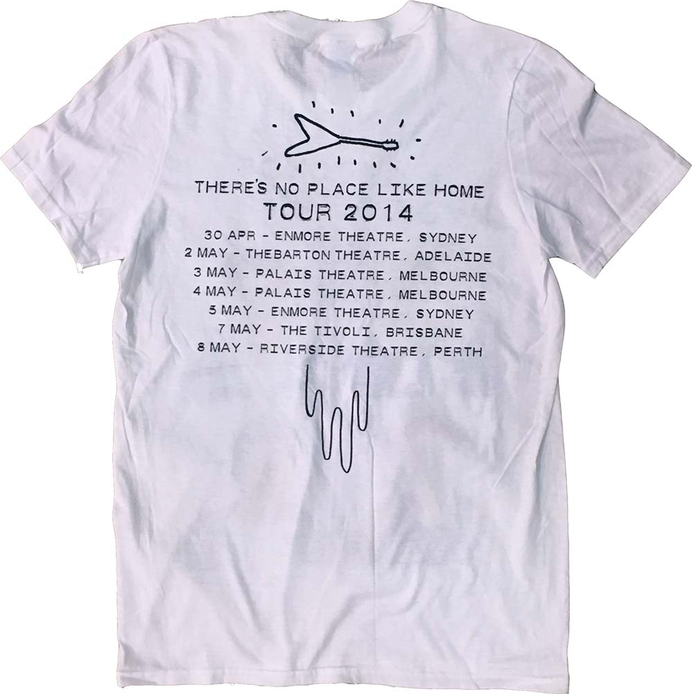 Portraits Design &quot;There&#39;s No Place Like Home&quot; 2014 Aus Tour White T-Shirt