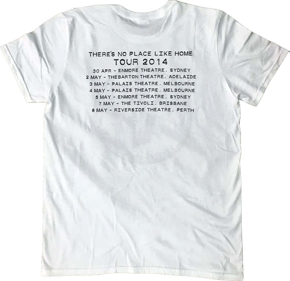 Derping Since 2011 Design "There's No Place Like Home" 2014 Aus Tour White T-Shirt