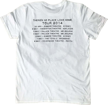 Derping Since 2011 Design "There's No Place Like Home" 2014 Aus Tour White T-Shirt