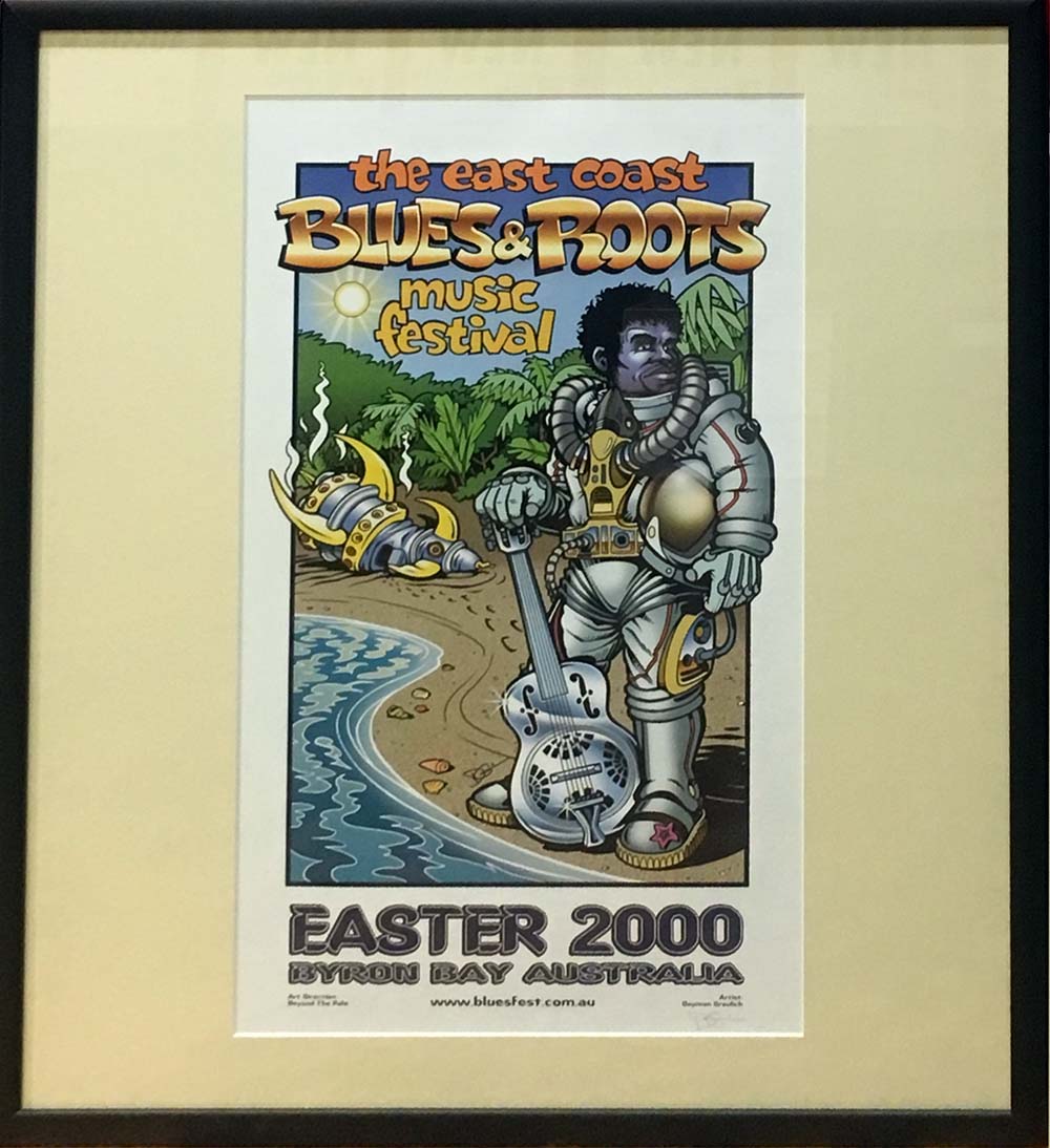 East Coast Blues &amp; Roots Festival 2000 Custom Framed Poster