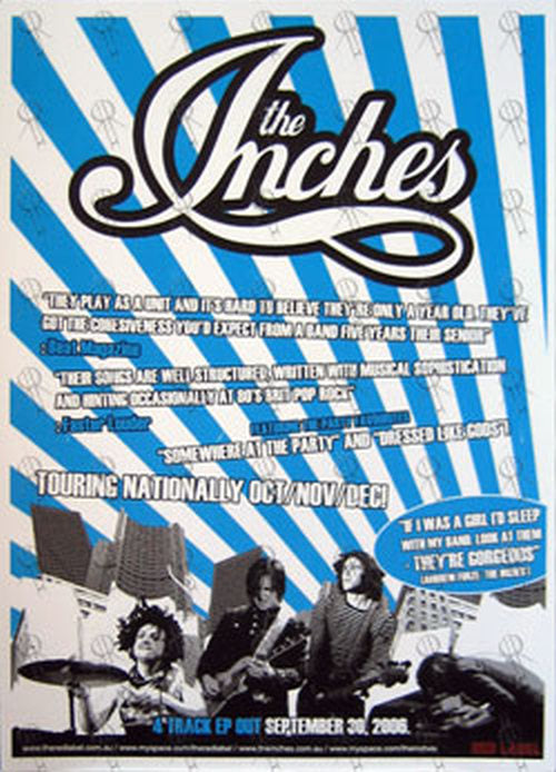 INCHES-- THE - EP/Australian Tour 2006 Promo Display - 1