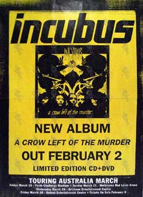 INCUBUS - &#39;A Crow Left Of The Murder - Limited Edition CD + DVD&#39; Album Poster - 1