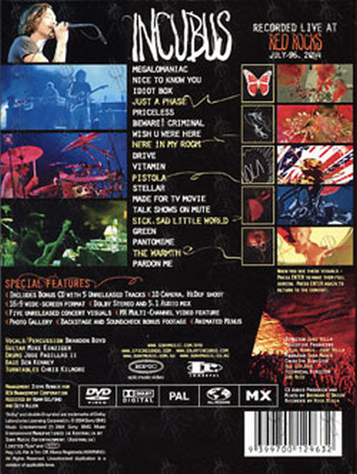 INCUBUS - Alive At Red Rocks - 2
