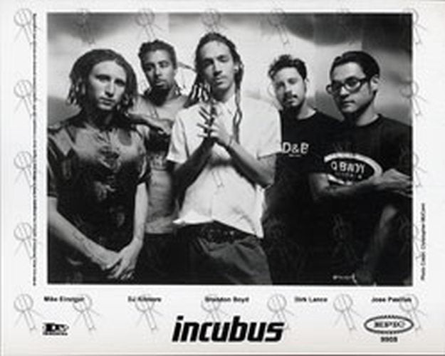 INCUBUS - 'Make Yourself' Era Black And White 8" x 10" Promo Photograph - 1
