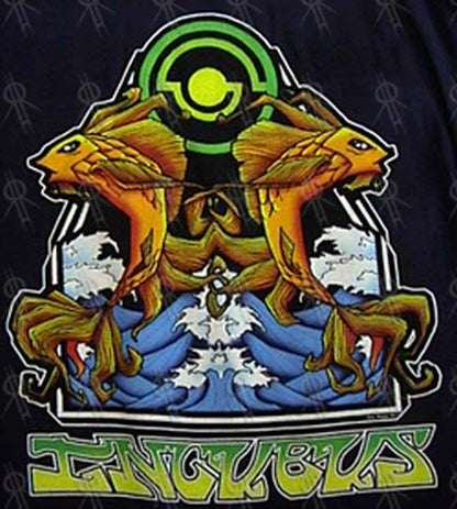 INCUBUS - Navy Blue 'Fighting Fish' Design - Morning View 2001 Australian Tour T-Shirt - 2
