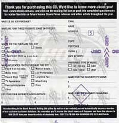 INSANE CLOWN POSSE - 'The Wraith' Album Sticker - 2