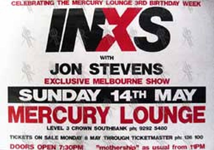 INXS WITH JON STEVENS - &#39;Mercury Lounge