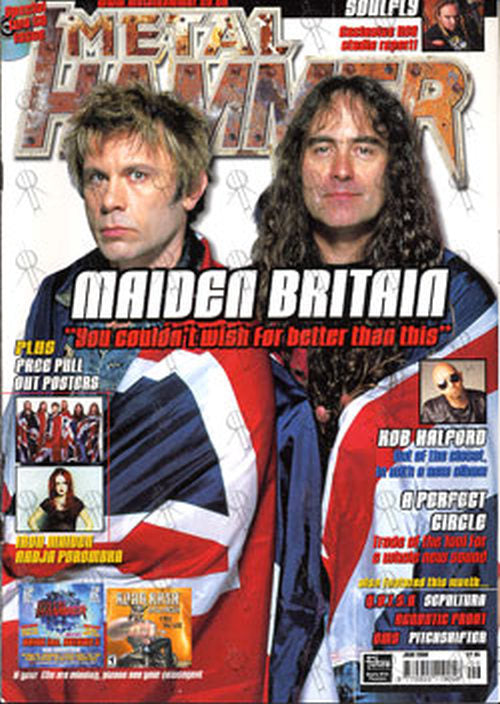IRON MAIDEN - &#39;Metal Hammer&#39; - June 2000 - Bruce Dickinson &amp; Steve Harris On Cover - 1