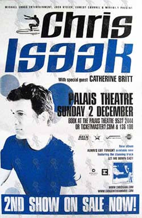 ISAAK-- CHRIS - Palais Theatre - Sunday 2 December 2001 Show Poster - 1