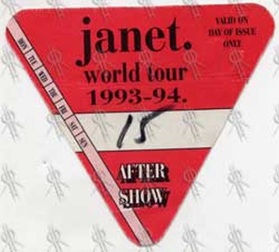 JACKSON-- JANET - 1993-94 World Tour After Show Pass - 1